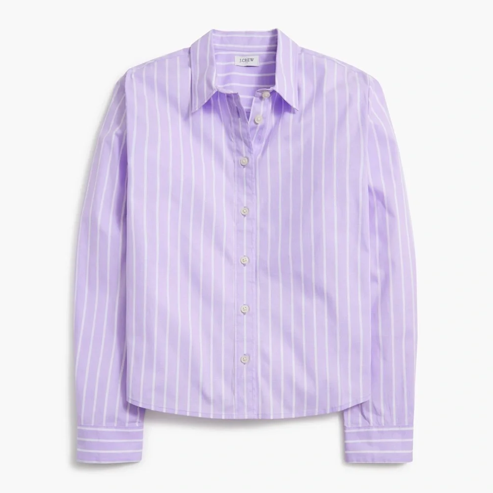 J crew Striped modern button-up shirt